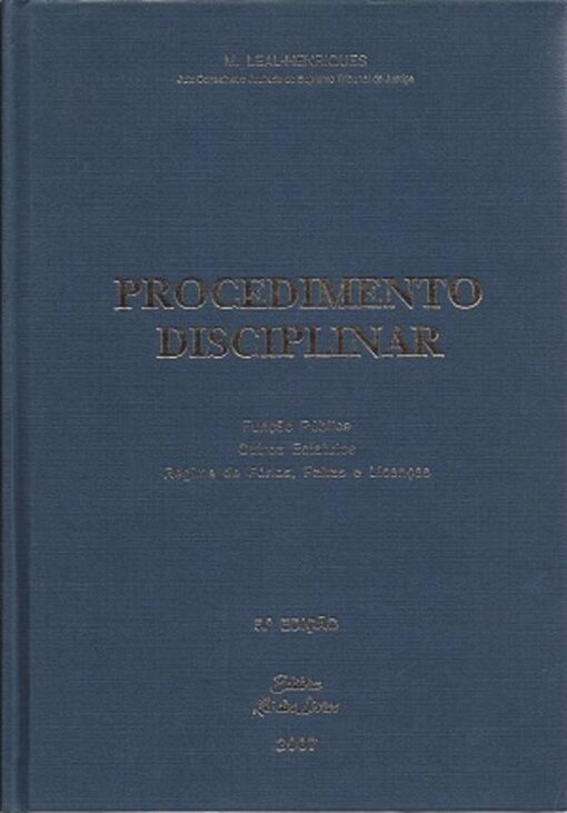 capa do livro procedimento disciplinar
