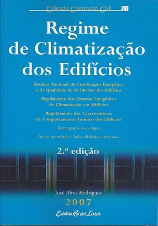 capa do livro regime de climatização dos edifícios