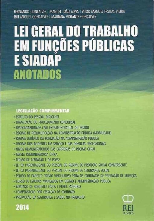 capa do livro Lei Geral do Trabalho em Funções Públicas e Siadap