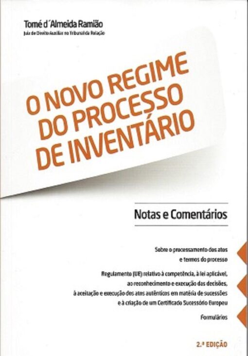 capa do livro O Novo Regime do Processo de Inventário