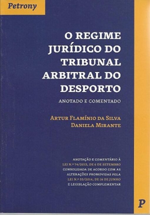 Capa do livro o regime juridico do tribunal arbitral do desporto