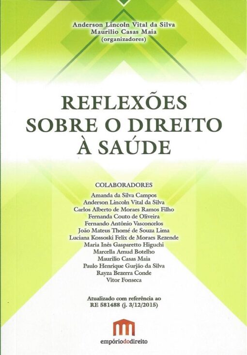 Capa do livro Reflexões sobre o Direito à Saúde