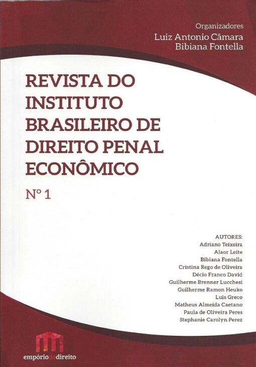 Capa do livro Revista do Instituto Brasileiro de Direito Penal Económico N.º 1