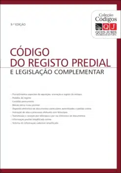 Capa do Livro Código do Registo Predial e Legislação Complementar 9.ª edição
