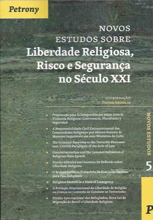 capa Novos Estudos Sobre Liberdade Religiosa, Risco de Segurança no Século XXI