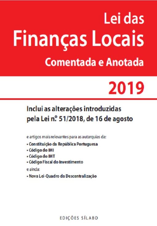 capa do livro lei das financas locais comentada e anotada