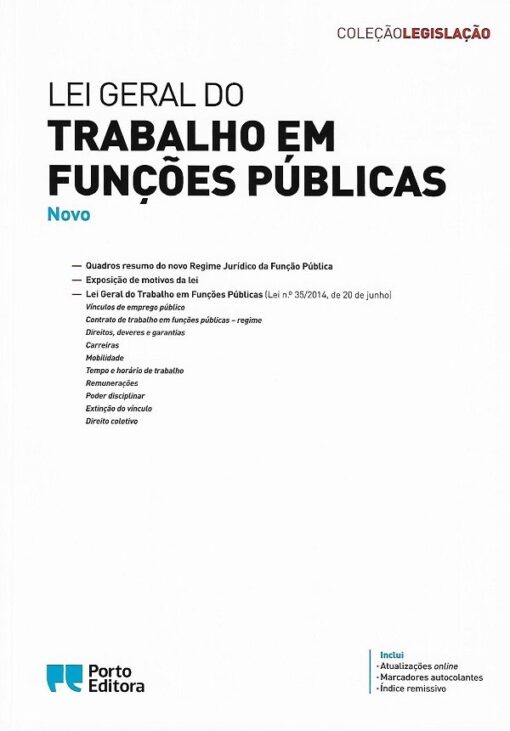 capa do livro Lei geral do trabalho em funções Públicas