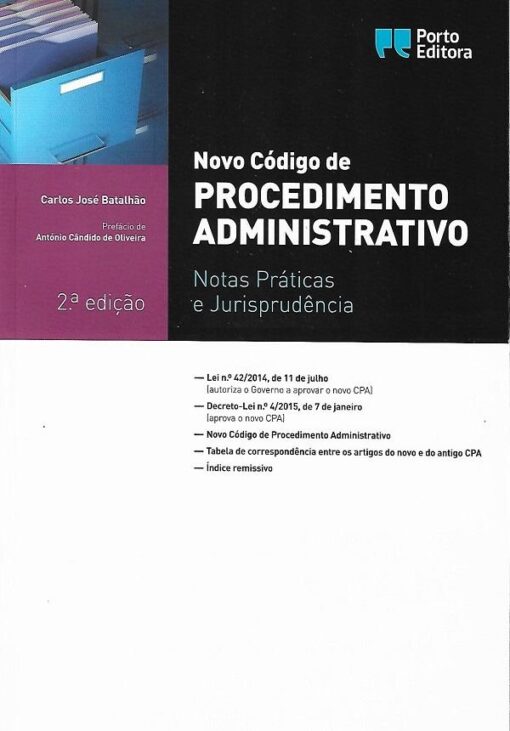capa do livro Novo código de Procedimento Administrativo