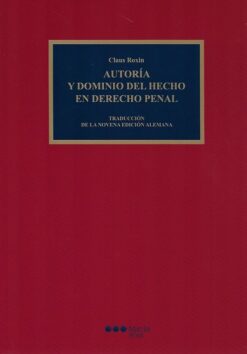capa do livro autoria y dominio del hecho en derecho penal