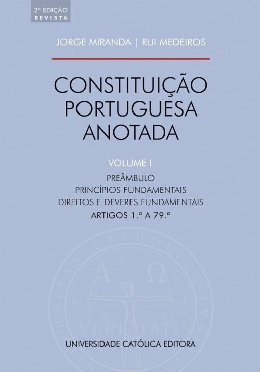 capa do livro Constituição Portuguesa Anotada Vol I