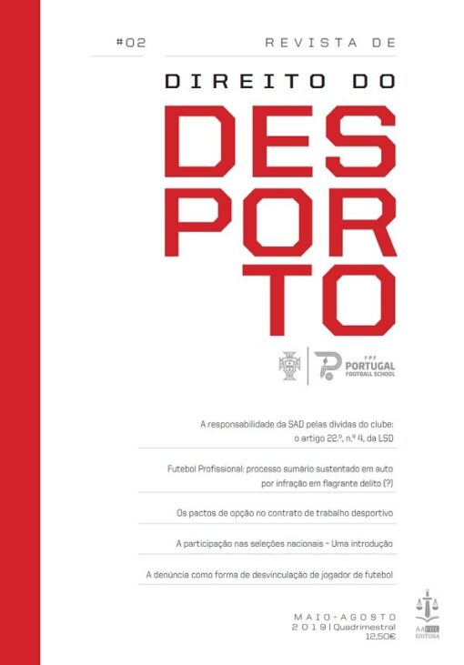 capa do livro Revista de Direito do Desporto N.º 2