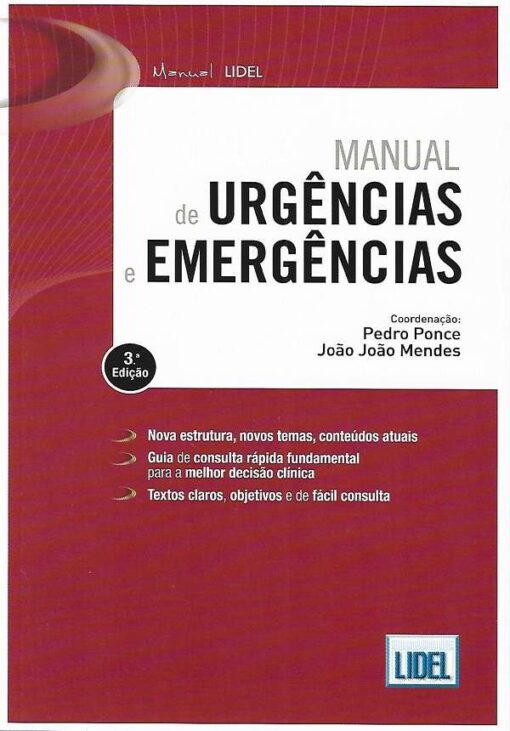 capa do livro manual de urgências e emergências