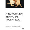 capa do livro a europa em tempo de incerteza