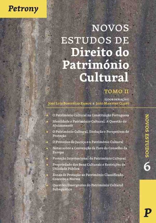 capa do livro Novos Estudos de Direito do Património Cultural