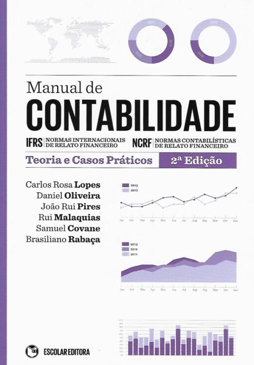 Capa do livro Manual de Contabilidade Teoria e Casos Práticos