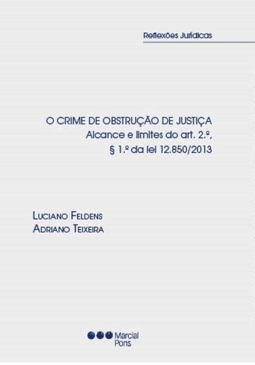 Capa do Livro O Crime de Obstrução de Justiça