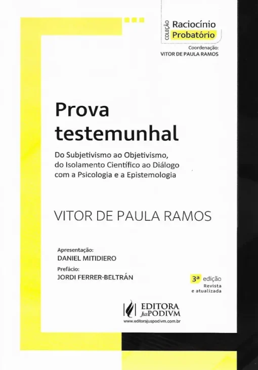 Capa do livro Prova Testemunhal 3.ª edição