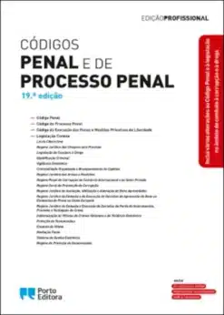Capa do livro Códigos Penal e Processo Penal da Porto Editora