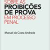 Capa do livro Sobre as proibições de prova em processo penal