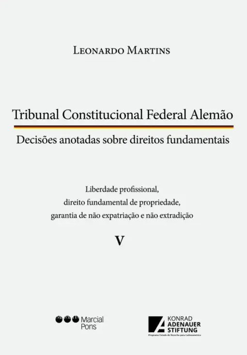 Capa do livro Tribunal Constitucional Federal Alemão Vol. 5