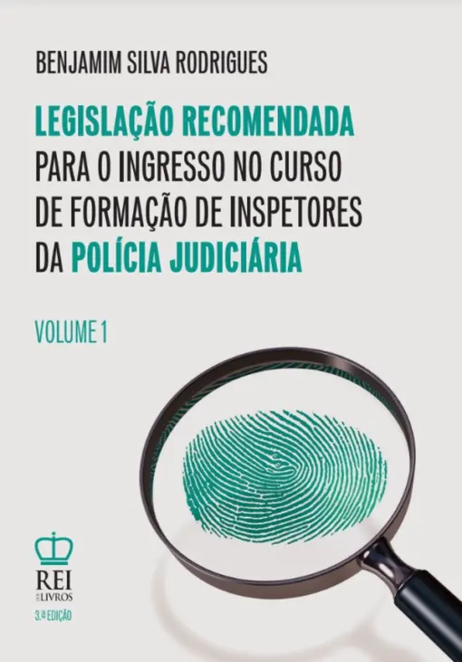 Capa do livro Legislação recomendada para o ingresso no curso de inspetores da polícia Judiciária